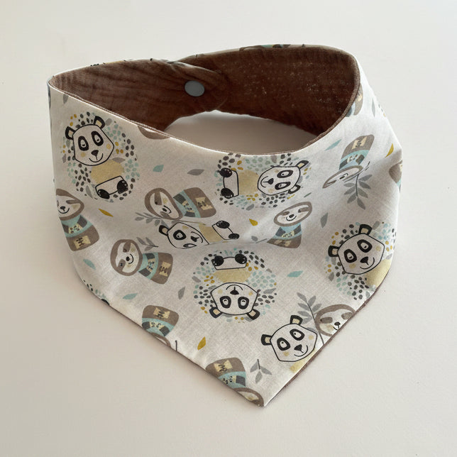 Bavoir foulard bébé doublure gaze de coton