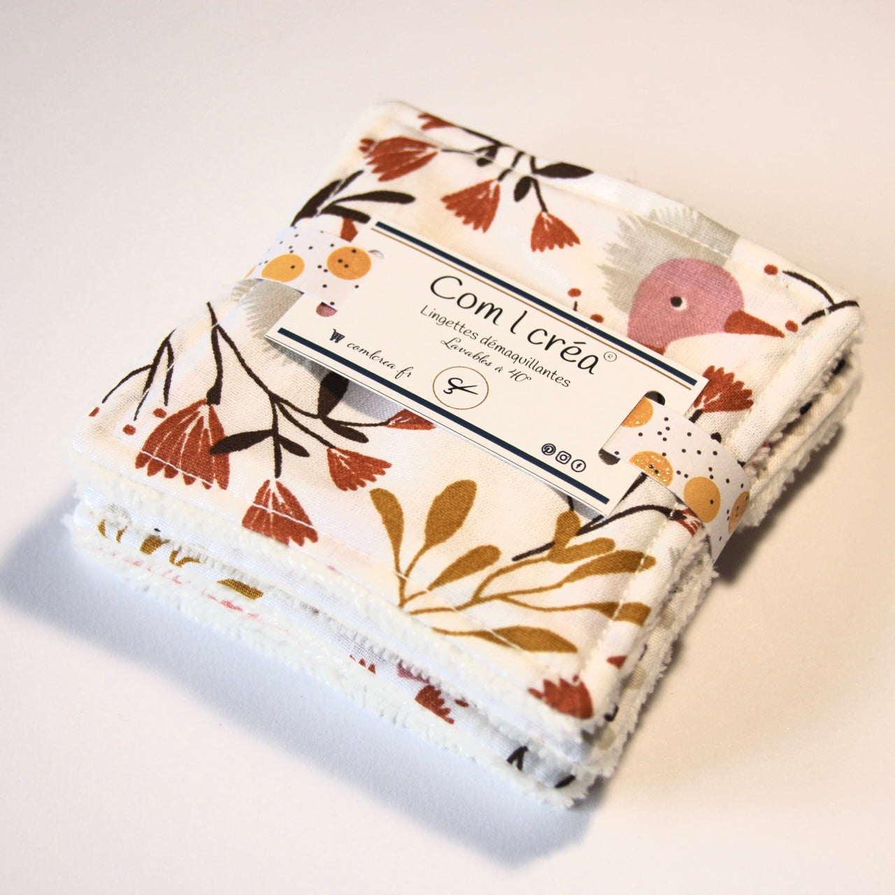Lingettes démaquillantes carrées lot de 6