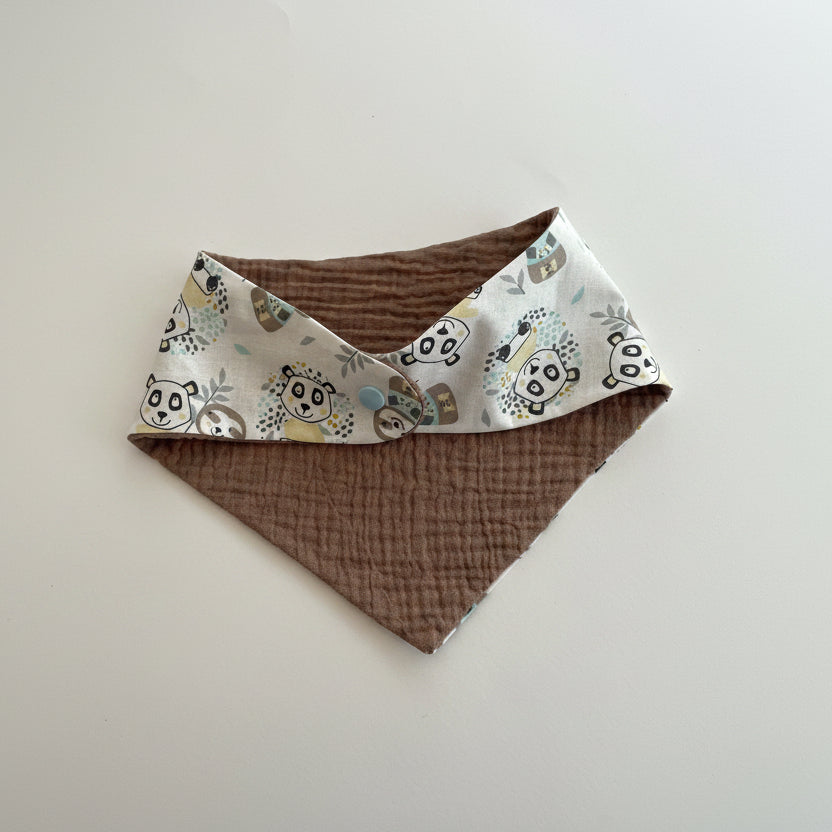 Bavoir foulard bébé doublure gaze de coton