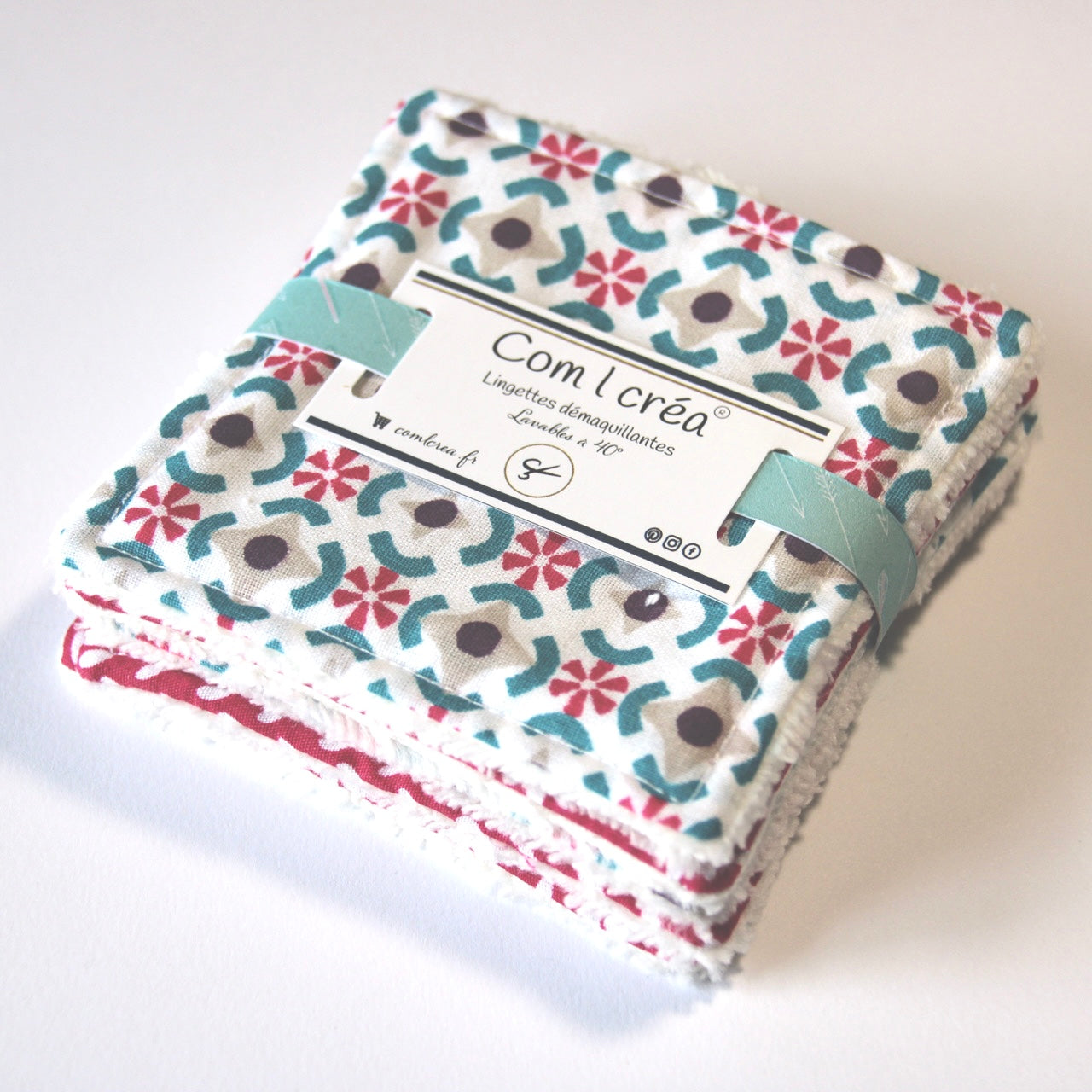Lingettes démaquillantes carrées lot de 6