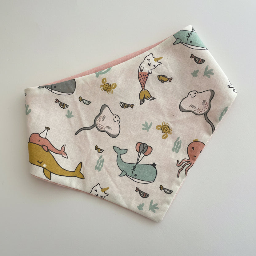 Bavoir foulard bébé doublure gaze de coton