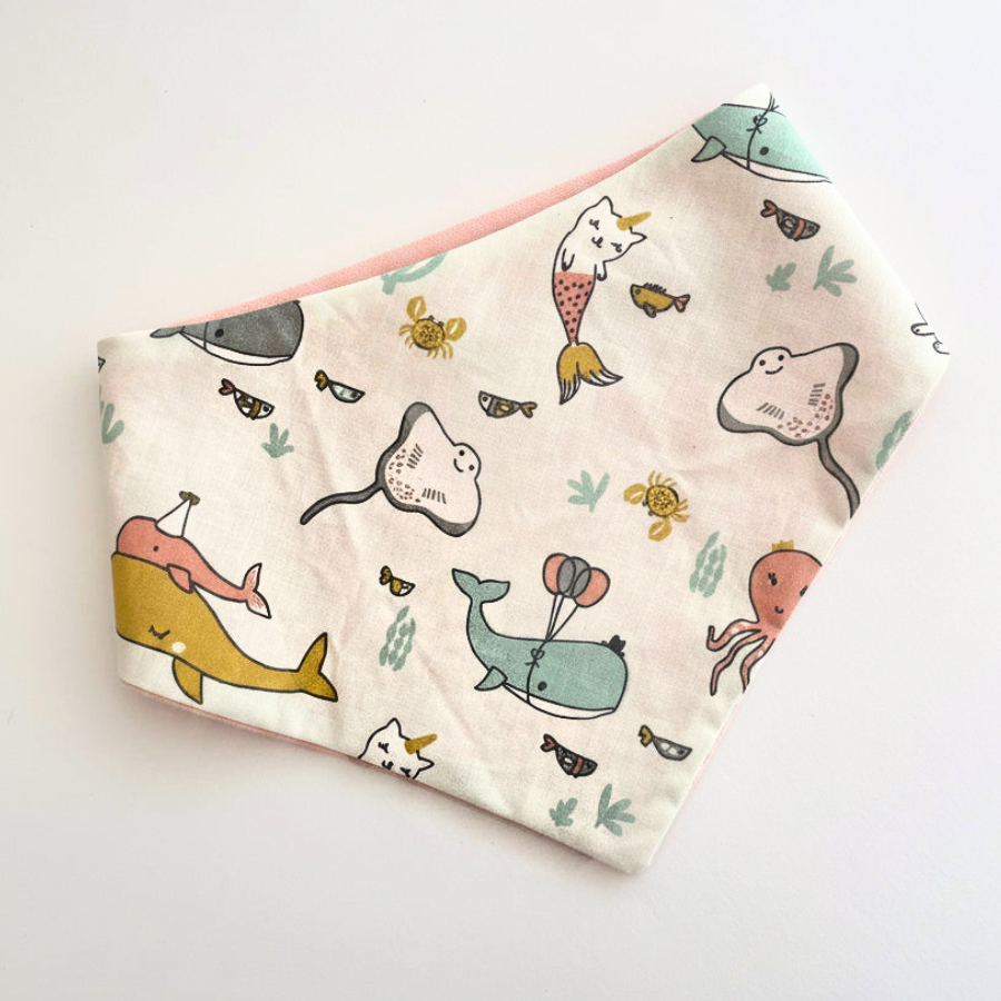 Bavoir foulard bébé doublure gaze de coton