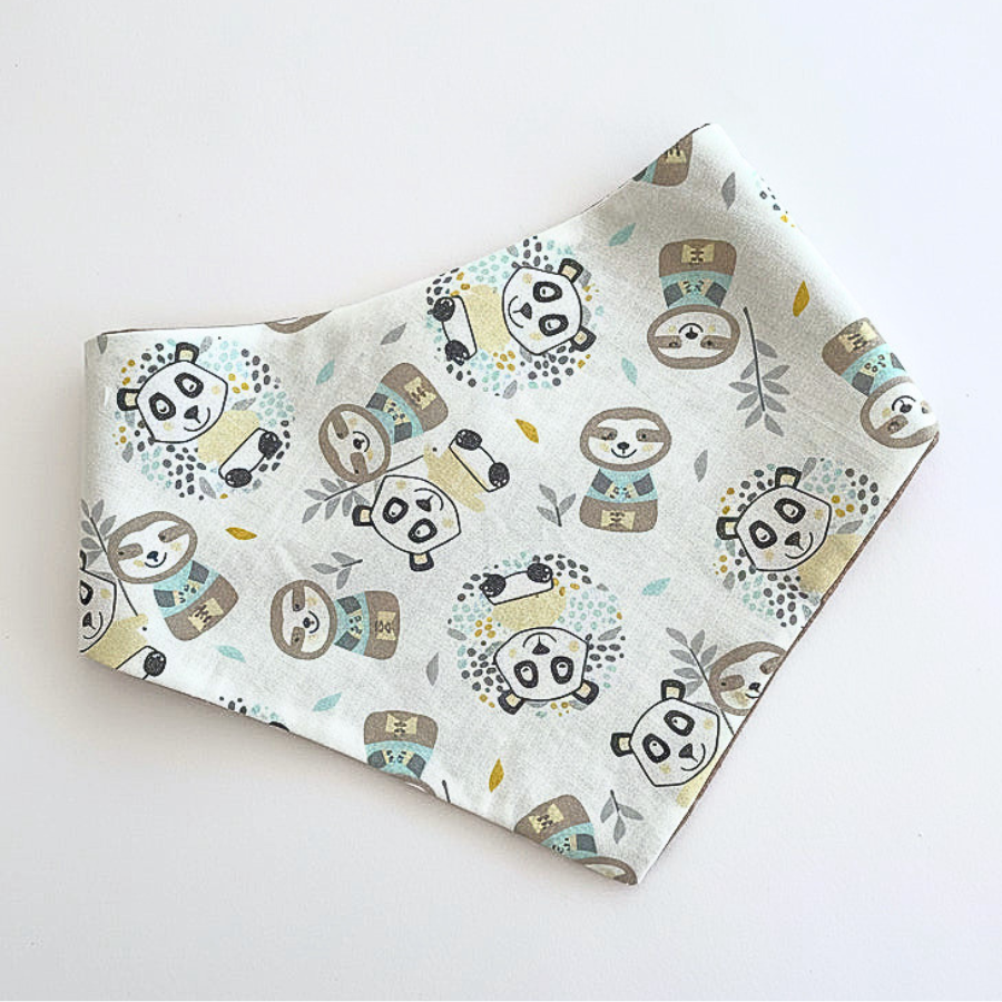 Bavoir foulard bébé doublure gaze de coton